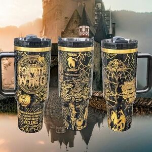 Fourth Wing 40oz Tumbler With Handle Custom Design